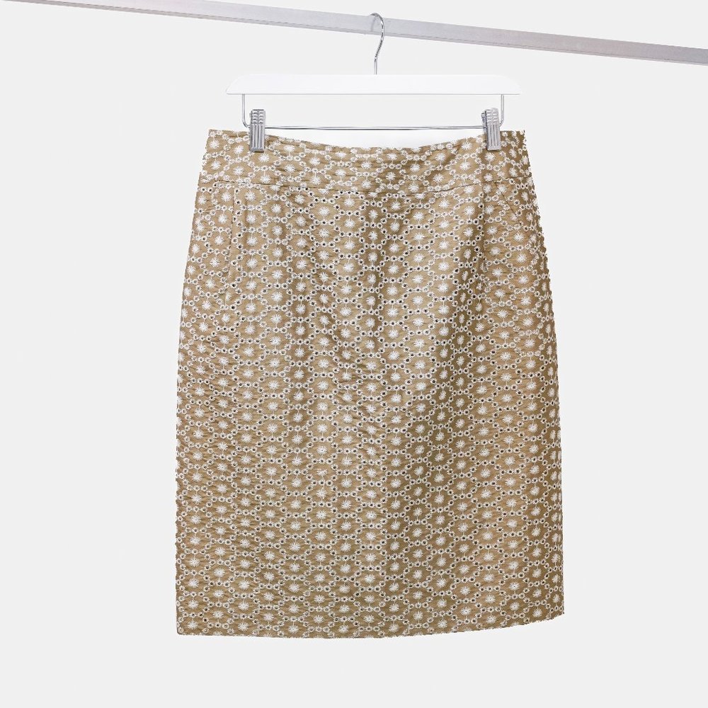 Akris Eyelet Pencil Skirt